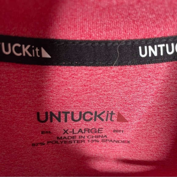 UNTUCKIT Loxton Salmon 1/4 Zip Performance Pullover Mens XL - Picture 2 of 7